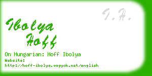 ibolya hoff business card